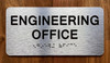 ENGINEERING OFFICE COMPLIANCE SIGN WITH RAISED LETTERS