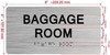 NYC BAGGAGE ROOM SIGN WITH RAISED LETTERS