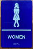 RESTROOM SIGN RAISED LETTERS