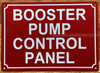 HPD BOOSTER POMP CONTROL PANEL SIGN