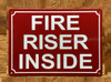 NYC FIRE RISER INSIDE SIGN