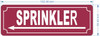 FD SPRINKLER LEFT ARROW SIGN