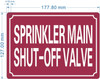 FD SPRINKLER MAIN SHUT-OFF VALVE SIGN