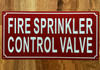 FD FIRE SPRINKLER CONTROL VALVE SIGN