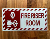 FIRE RISER ROOM SAFETY SIGN -ZEBRA LINE