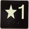 FD ELEVATOR FLOOR NUMBER THE LEXINGTON AVE LINE (STAR 1) SIGN