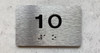 FD APT NUMBER 1O SIGN-UNIT NUMBER SIGN WITH RAISED LETTERS
