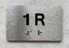 APT NUMBER 1R SAFETY SIGN-UNIT NUMBER SAFETY SIGN WITH RAISED LETTERS
