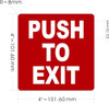 HPD PUSH TO EXIT STICKER/DECAL SIGN