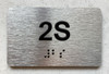 APT NUMBER 2S COMPLIANCE SIGN-UNIT NUMBER COMPLIANCE SIGN WITH RAISED LETTERS