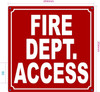 FD FIRE DEPARTMENT ACCESS SIGN