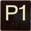 ELEVATOR FLOOR NUMBER THE LEXINGTON AVE LINE (P1-PARKING LEVEL 1) SIGN