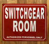FD SWITCHGEAR ROOM SIGN