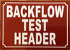 BACKFLOW TEST HEADER SIGN