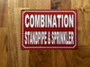 FD COMBINATION STANDPIPE & SPRINKLER SIGN