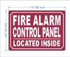 FD FIRE ALARM CONTROL PANEL LOCATED INSIDE SIGN