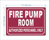 HPD FIRE PUMP ROOM SIGN
