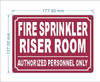 FD FIRE SPRINKLER RISER ROOM SIGN
