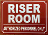 RISER ROOM COMPLIANCE SIGN