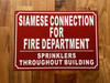 FD SIAMESE CONNECTION FOR FIRE DEP SPRINKLER THROUGHT BUILDING SIGN