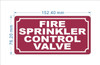 HPD FIRE SPRINKLER CONTROL VALVE SIGN