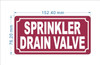 FD SPRINKLER DRAIN VALVE SIGN