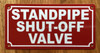 NYC STANDPIPE SHUT-OFF VALVE SIGN
