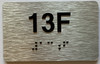 Apartment Number sign unit 13F Ada