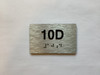 Apartment Number unit 10D Compliance Sign