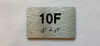 Apartment Number unit 10F Compliance Sign