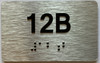 Apartment Number unit 12B Sign