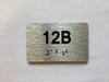 Apartment Number unit 12B Compliance Sign