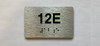 Apartment Number unit 12E Hpd Sign
