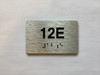 Apartment Number unit 12E Compliance Sign