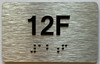 Apartment Number unit 12F Sign