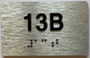 Apartment Number unit 13B Sign