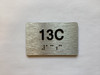 Apartment Number unit 13C Braille Sign