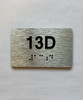 Apartment Number Unit 13D Safety Sign