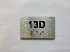 Apartment Number Unit 13D Compliance Sign
