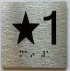 Elevator Floor Number / Elevator Jamb Plate STAR 1 Sign