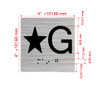 Elevator Floor Number / Elevator Jamb Plate STAR G Hpd Sign