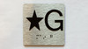 Elevator Floor Number / Elevator Jamb Plate STAR G Safety Sign