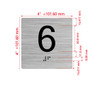 Elevator Floor Number / Elevator Jamb Plate 6 Hpd Sign