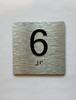 Elevator Floor Number / Elevator Jamb Plate 6 Ada Sign