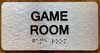 Game Room Sign with Raised Letters & Grade 2 Sign