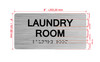 Laundry Room Sign with Raised Letters & Grade 2 Hpd Sign