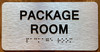 Package Room Sign with Raised Letters & Grade 2 Sign