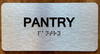 Pantry Sign with Raised Letters & Grade 2 Sign