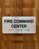 Fire Command Center Sign with Raised Letters & Grade 2 Safety Sign