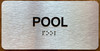 Pool Sign with Raised Letters & Grade 2 Sign
